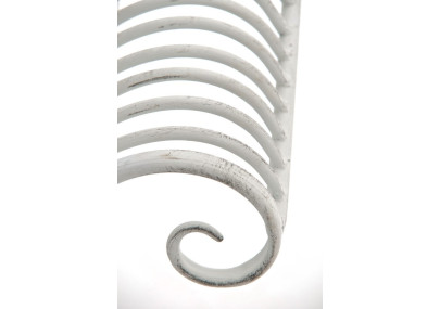 Banc de jardin Karma, blanc antique