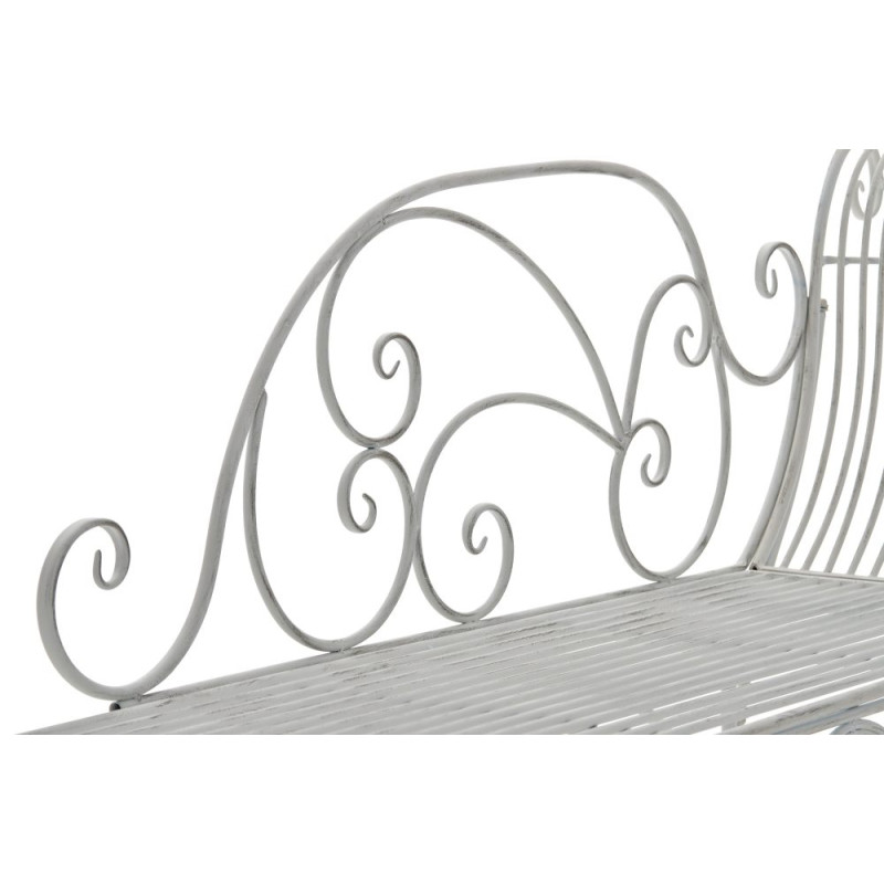 Banc de jardin Karma, blanc antique