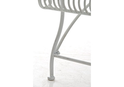 Banc de jardin Karma, blanc antique