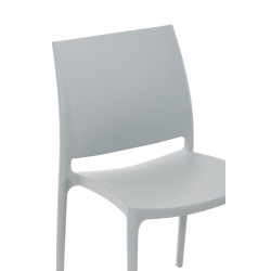 Chaise Maya, gris clair