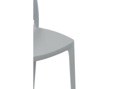 Sedia outdoor Maya impilabile grigio chiaro