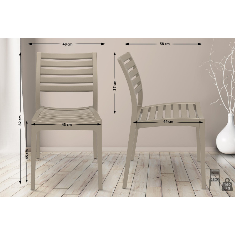 Silla de Jardín Apilable ARES Barro