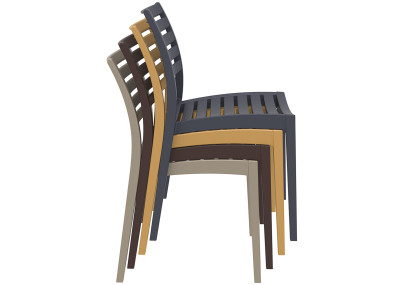 Silla de Jardín Apilable ARES Negro