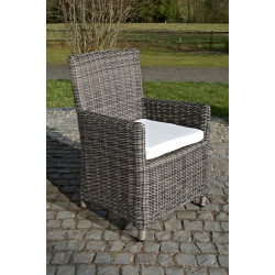 Chaise Fontana / Saint Marlo Crème blanc 5 mm gris chiné