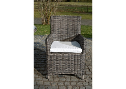 Chaise Fontana / Saint Marlo Crème blanc 5 mm gris chiné