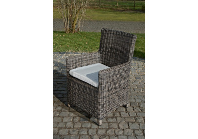 Chaise Fontana / Saint Marlo Crème blanc 5 mm gris chiné