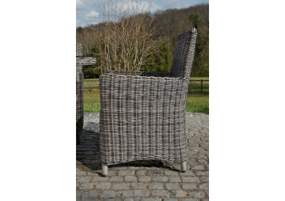 Chaise Fontana / Saint Marlo Crème blanc 5 mm gris chiné