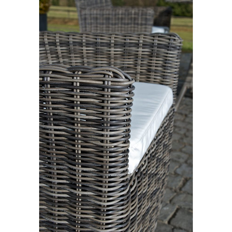 Chaise Fontana / Saint Marlo Crème blanc 5 mm gris chiné