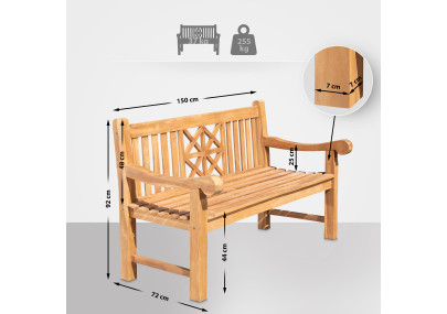 Banc en teck Florida 150 cm