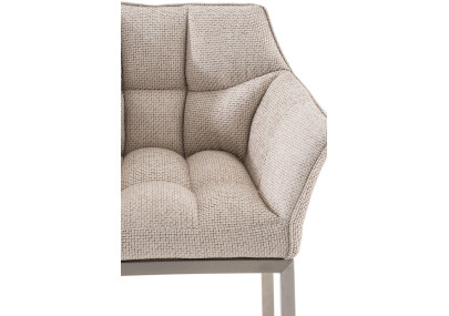 Barhocker Damaso E Stoff mit 4-Fuß Gestell