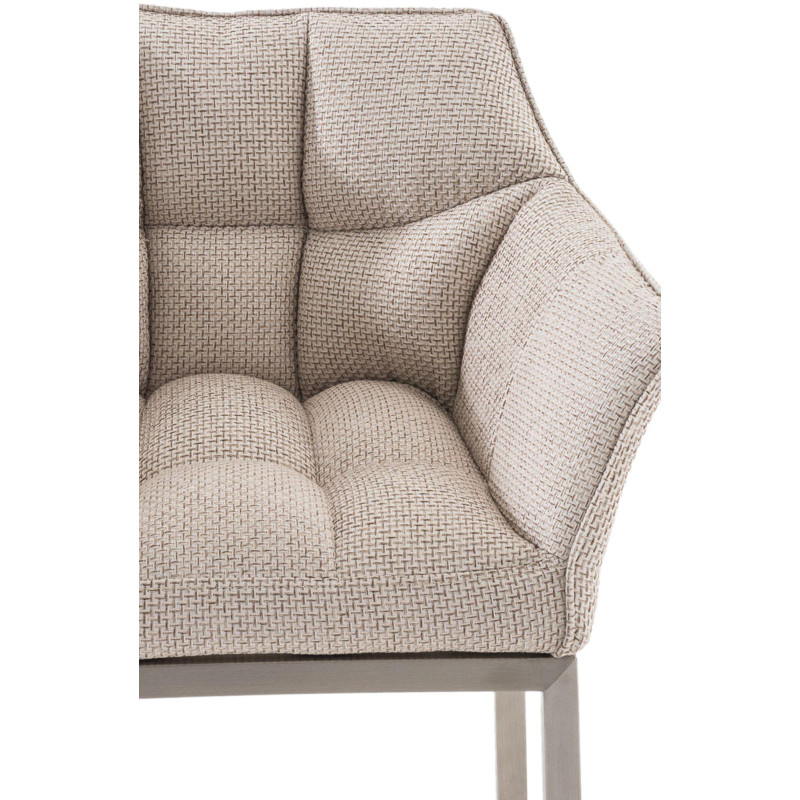 Barhocker Damaso E Stoff mit 4-Fuß Gestell