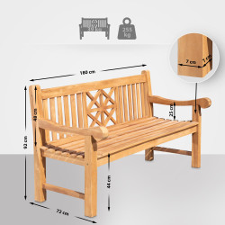 Banc en teck Florida 180 cm
