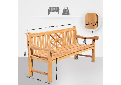 Banc en teck Florida 200 cm