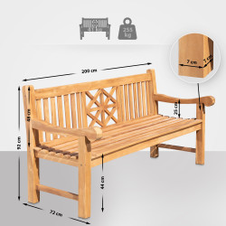 Banc en teck Florida 200 cm
