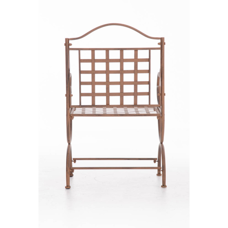 Sedia da Giardino Lotta in Ferro antico marrone
