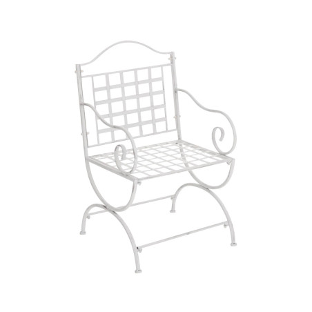 Sedia da Giardino Lotta in Ferro bianco antico