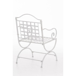 Sedia da Giardino Lotta in Ferro bianco antico