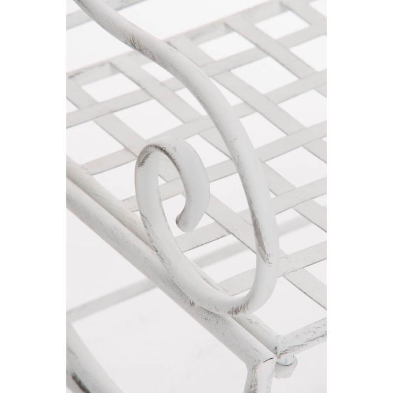 Sedia da Giardino Lotta in Ferro bianco antico