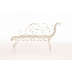 Banc de jardin Karma, crème antique
