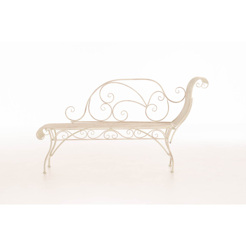 Banc de jardin Karma, crème antique
