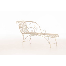 Banc de jardin Karma, crème antique