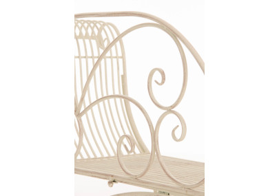 Banc de jardin Karma, crème antique