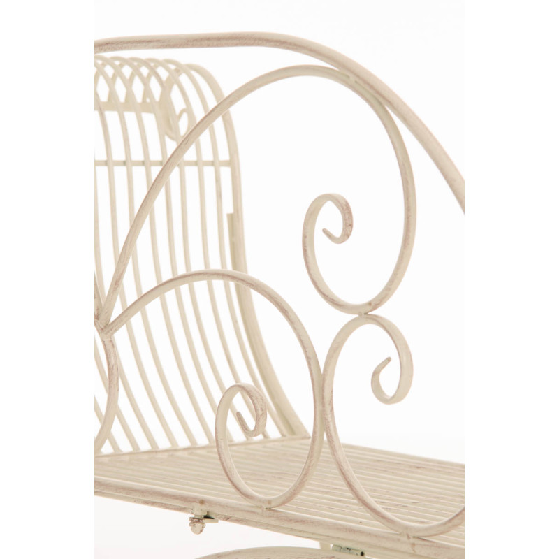 Banc de jardin Karma, crème antique