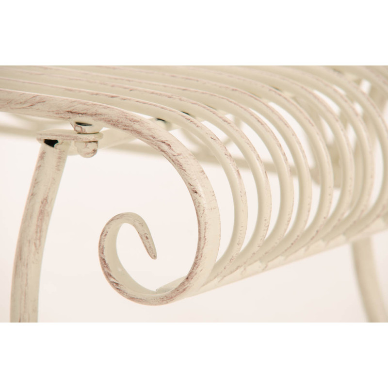Banc de jardin Karma, crème antique
