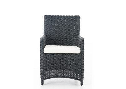 Chaise Fontana / Saint Marlo crème blanc 5 mm noir