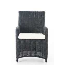 Chaise Fontana / Saint Marlo crème blanc 5 mm noir