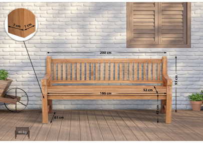 Teakbank Jackson V2 200 cm