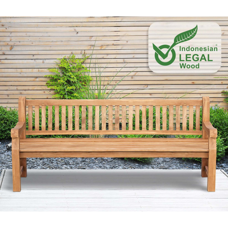 Banc en teck Jackson V2 220 cm