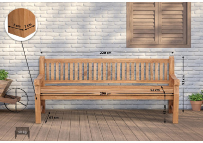 Teakbank Jackson V2 220 cm
