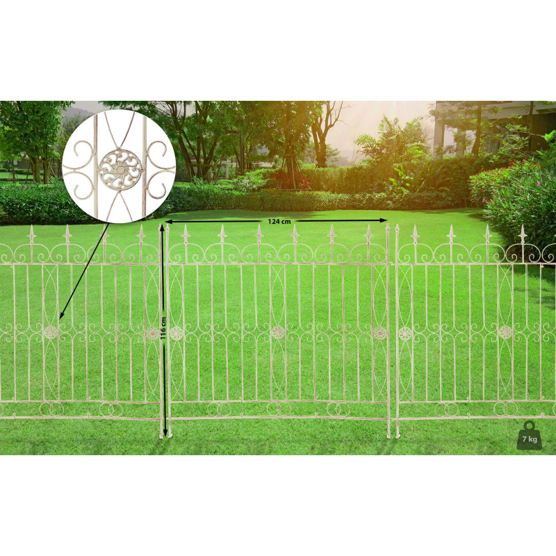 Recinzione da Giardino in Ferro Mangold crema antica