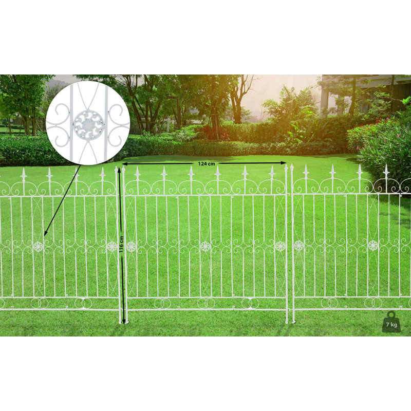 Recinzione da Giardino in Ferro Mangold bianco