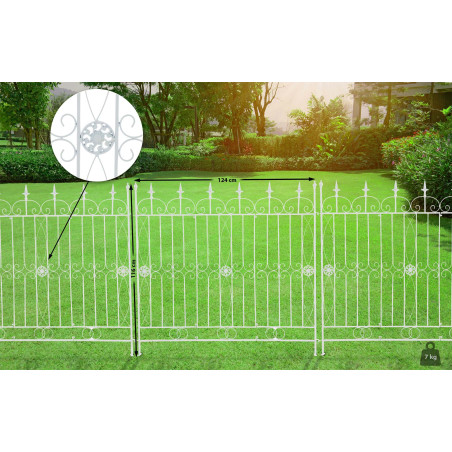 Recinzione da Giardino in Ferro Mangold bianco