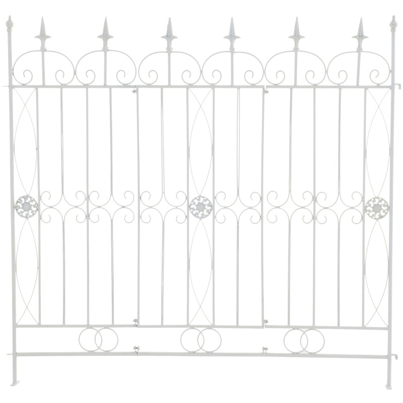 Recinzione da Giardino in Ferro Mangold bianco