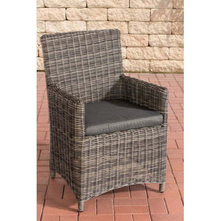 Chaise Fontana / Saint Marlo anthracite 5 mm gris chiné