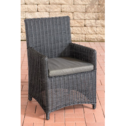 Chaise Fontana / Saint Marlo anthracite 5 mm noir