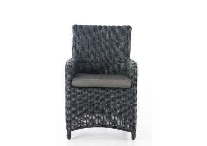 Chaise Fontana / Saint Marlo anthracite 5 mm noir