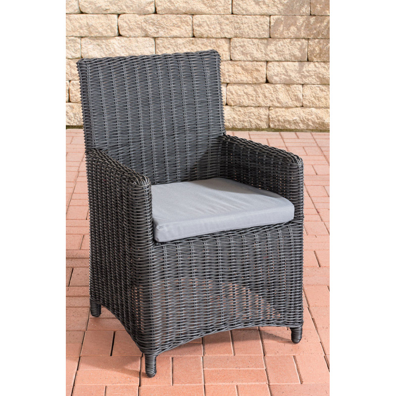 Chaise Fontana / Saint Marlo gris fer 5 mm noir