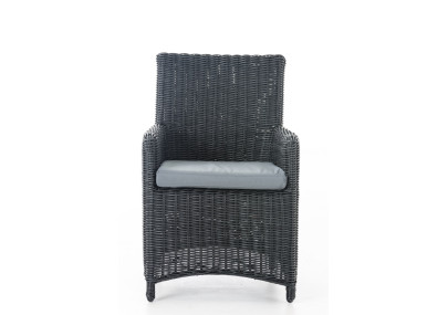 Chaise Fontana / Saint Marlo gris fer 5 mm noir