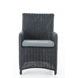 Chaise Fontana / Saint Marlo gris fer 5 mm noir
