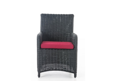 Chaise Fontana / Saint Marlo Rouge Rubis 5 mm noir