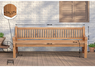 Teakbank Jackson V2 240 cm