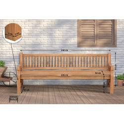 Banc en teck Jackson V2 240 cm