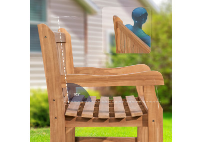 Banc en teck Jackson V2 240 cm