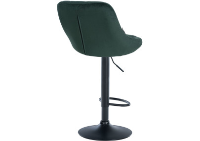 Set de 2 Taburetes Lazio en terciopelo Verde oscuro,Negro