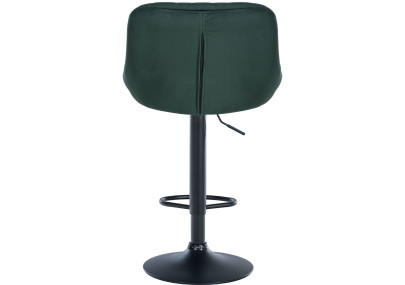 Set de 2 Taburetes Lazio en terciopelo Verde oscuro,Negro