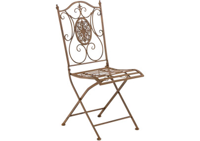 Silla De Jardín Plegable Sibell Marrón antiguo